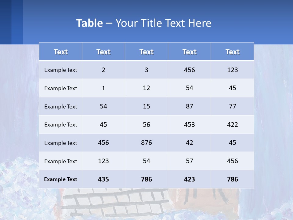 A Painting Of A House With A Cat Sitting On A Table PowerPoint Template