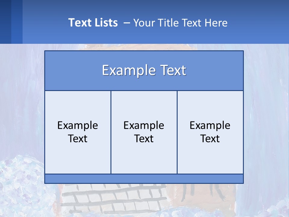 A Painting Of A House With A Cat Sitting On A Table PowerPoint Template