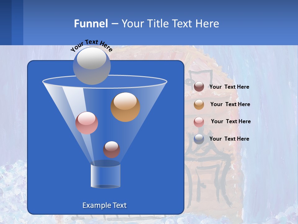 A Painting Of A House With A Cat Sitting On A Table PowerPoint Template