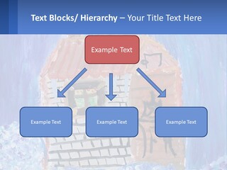 A Painting Of A House With A Cat Sitting On A Table PowerPoint Template