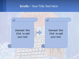 A Painting Of A House With A Cat Sitting On A Table PowerPoint Template