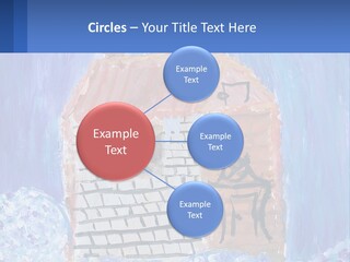 A Painting Of A House With A Cat Sitting On A Table PowerPoint Template