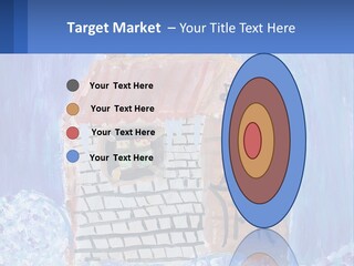 A Painting Of A House With A Cat Sitting On A Table PowerPoint Template