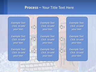 A Painting Of A House With A Cat Sitting On A Table PowerPoint Template