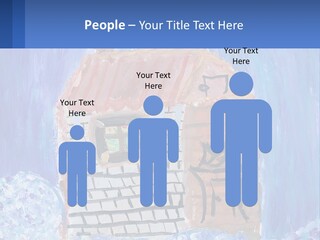 A Painting Of A House With A Cat Sitting On A Table PowerPoint Template