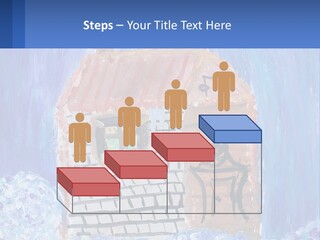 A Painting Of A House With A Cat Sitting On A Table PowerPoint Template