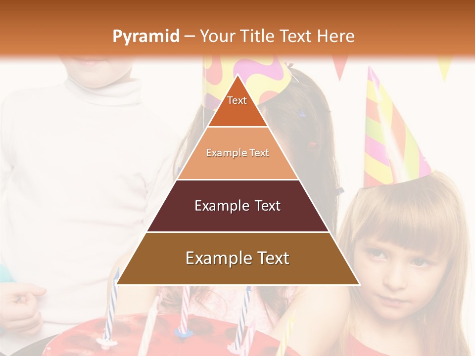 A Group Of Children Standing In Front Of A Birthday Cake PowerPoint Template