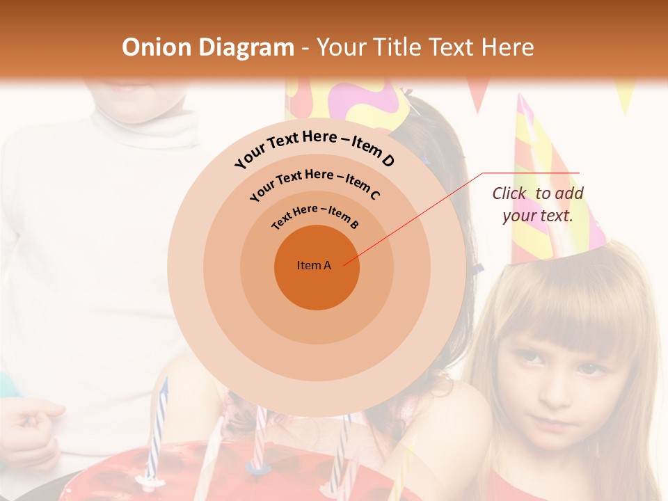 A Group Of Children Standing In Front Of A Birthday Cake PowerPoint Template