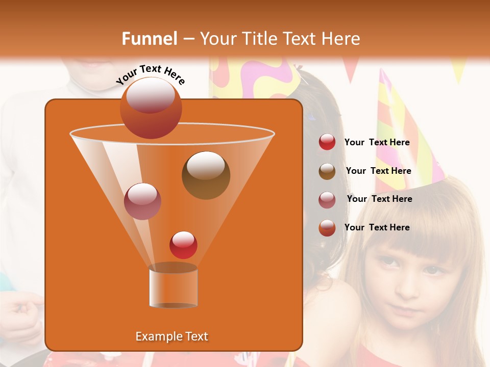 A Group Of Children Standing In Front Of A Birthday Cake PowerPoint Template