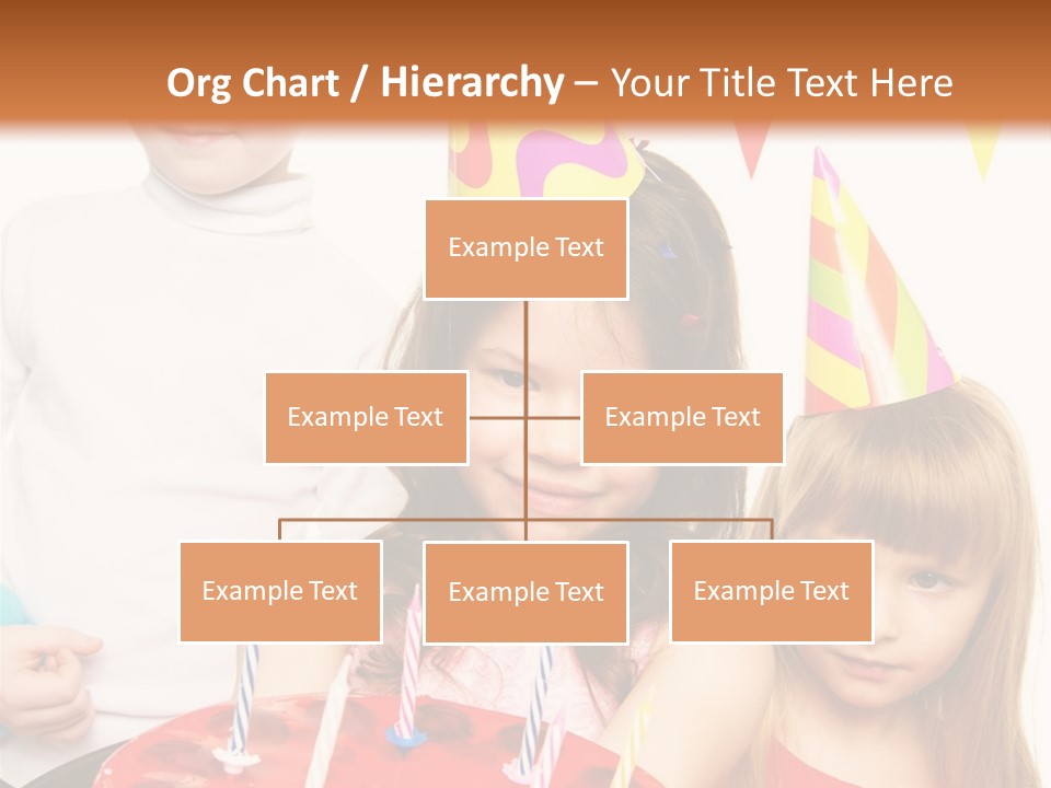 A Group Of Children Standing In Front Of A Birthday Cake PowerPoint Template
