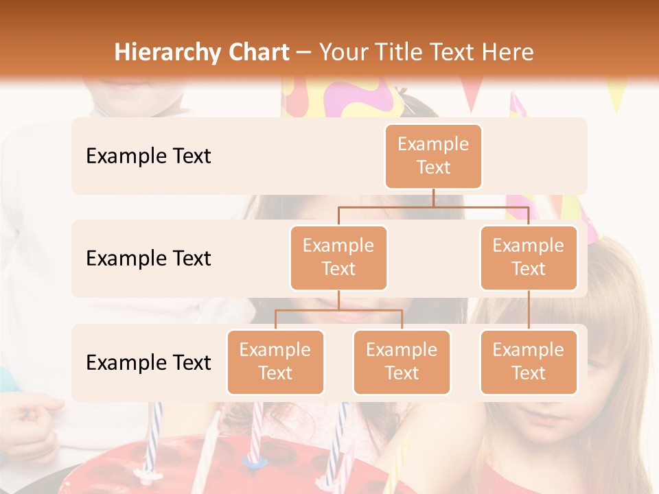 A Group Of Children Standing In Front Of A Birthday Cake PowerPoint Template