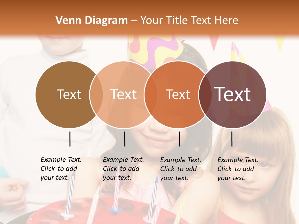 A Group Of Children Standing In Front Of A Birthday Cake PowerPoint Template
