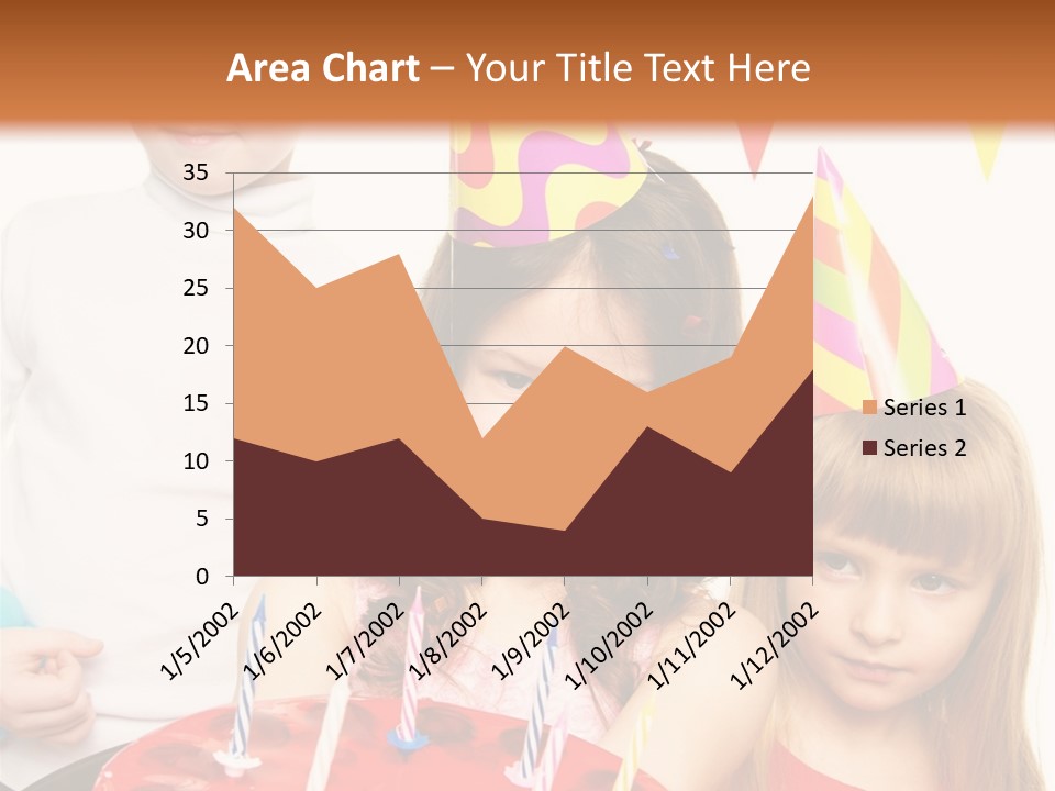 A Group Of Children Standing In Front Of A Birthday Cake PowerPoint Template
