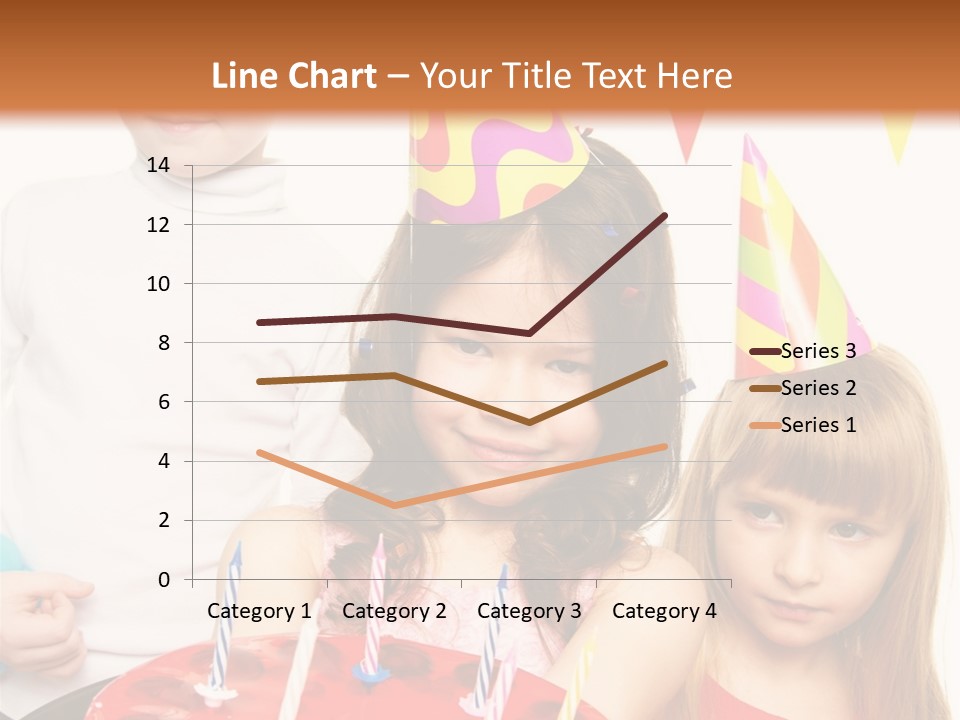 A Group Of Children Standing In Front Of A Birthday Cake PowerPoint Template