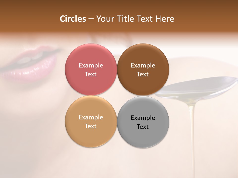 A Woman Is Holding A Spoon With Oil On It PowerPoint Template