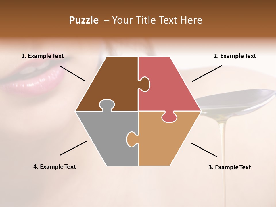 A Woman Is Holding A Spoon With Oil On It PowerPoint Template