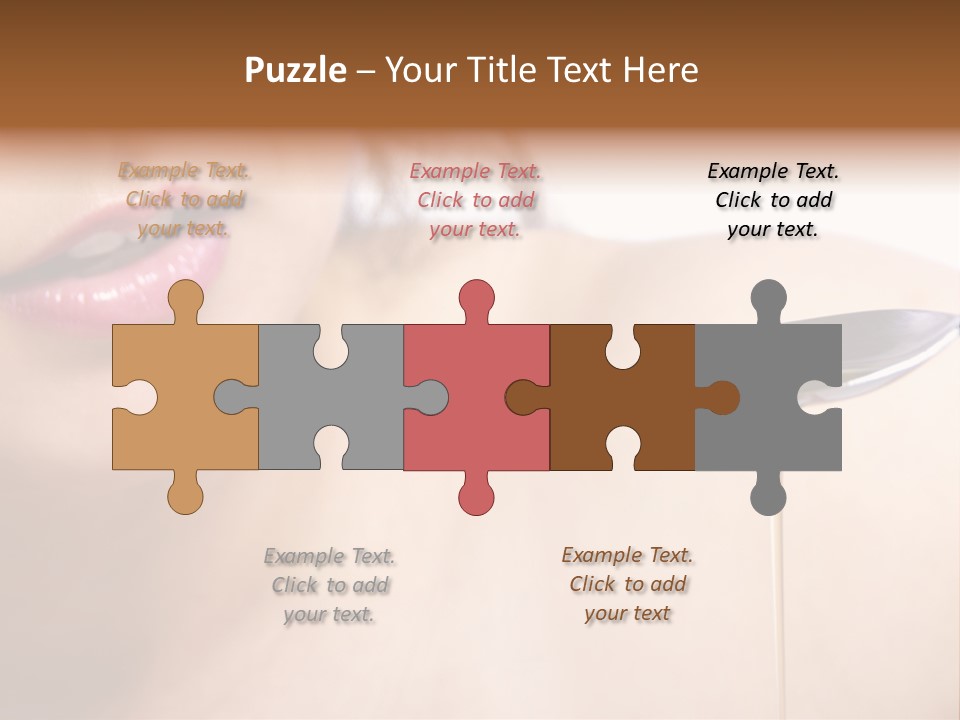 A Woman Is Holding A Spoon With Oil On It PowerPoint Template