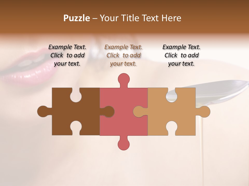 A Woman Is Holding A Spoon With Oil On It PowerPoint Template