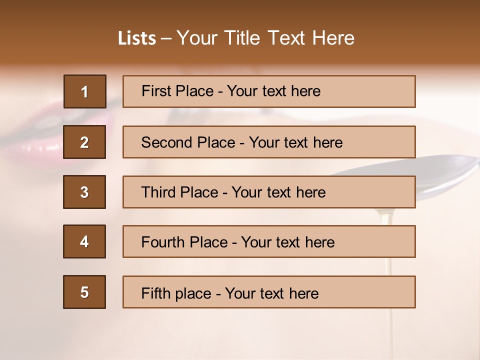 A Woman Is Holding A Spoon With Oil On It PowerPoint Template