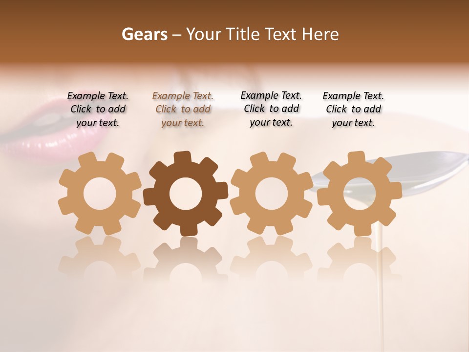 A Woman Is Holding A Spoon With Oil On It PowerPoint Template