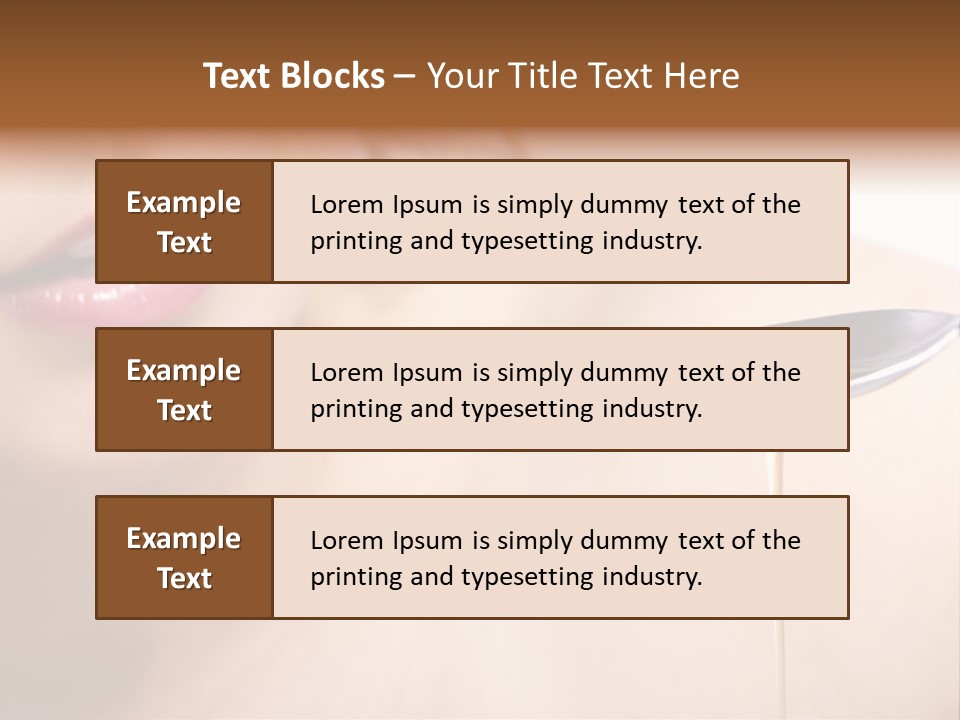 A Woman Is Holding A Spoon With Oil On It PowerPoint Template