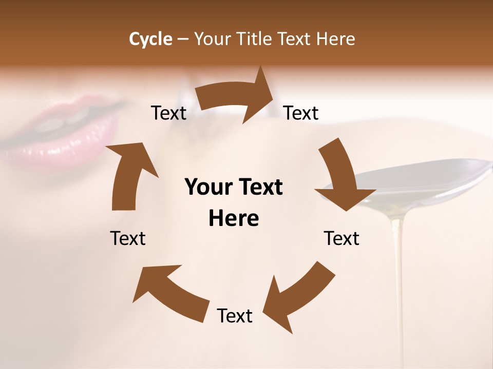 A Woman Is Holding A Spoon With Oil On It PowerPoint Template