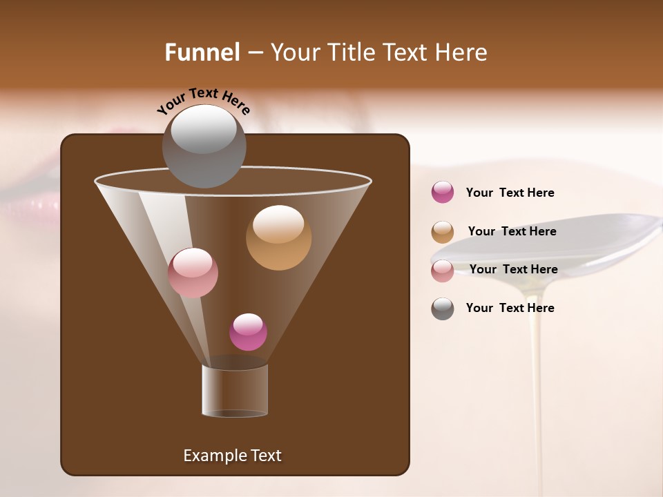 A Woman Is Holding A Spoon With Oil On It PowerPoint Template