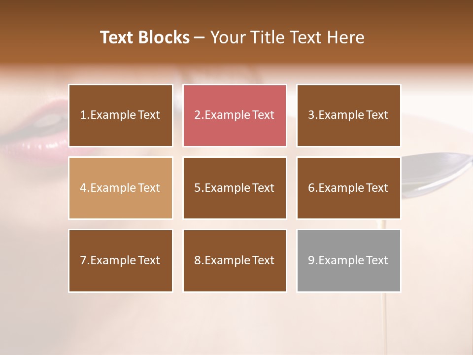 A Woman Is Holding A Spoon With Oil On It PowerPoint Template