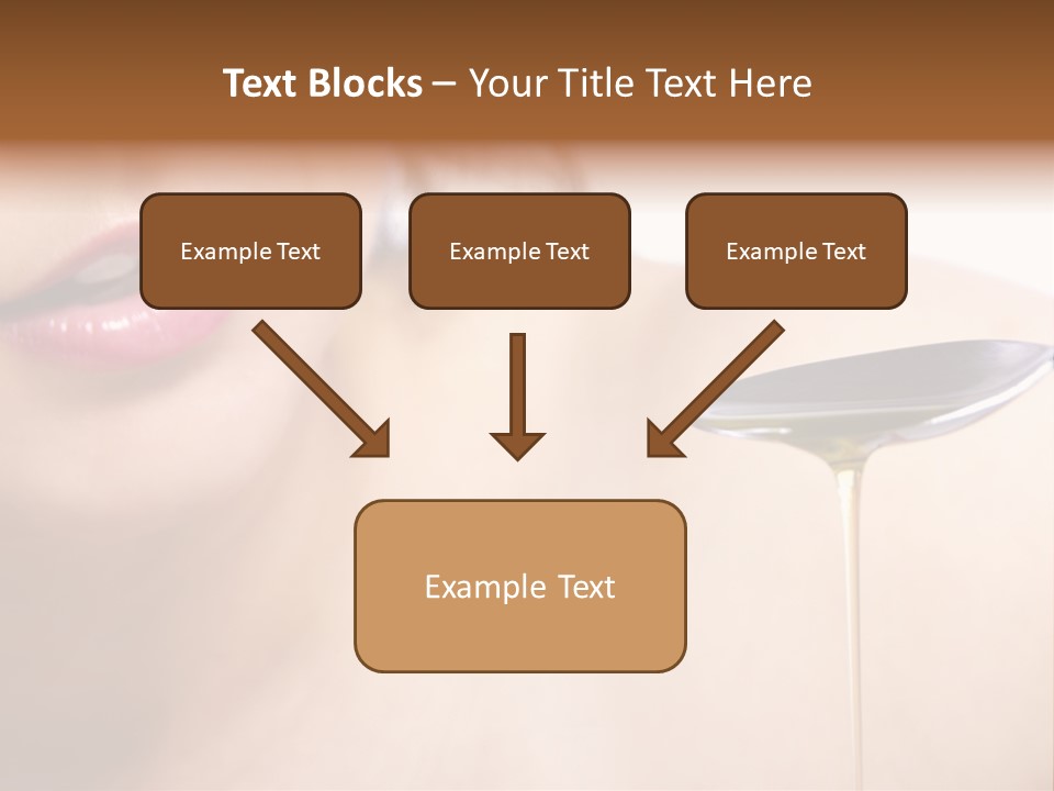 A Woman Is Holding A Spoon With Oil On It PowerPoint Template