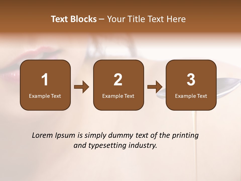 A Woman Is Holding A Spoon With Oil On It PowerPoint Template