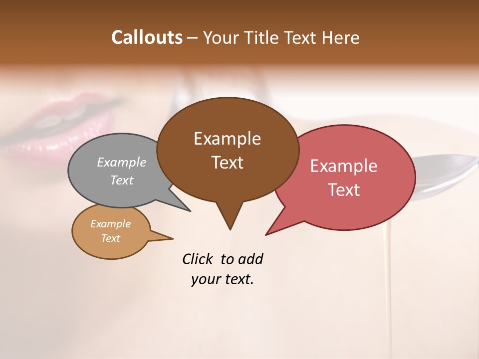 A Woman Is Holding A Spoon With Oil On It PowerPoint Template