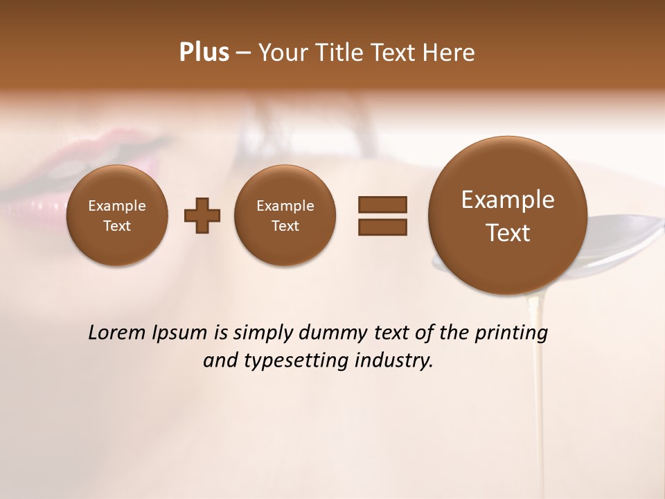 A Woman Is Holding A Spoon With Oil On It PowerPoint Template