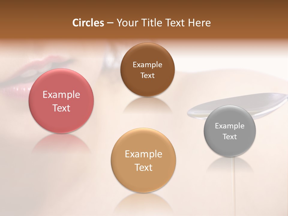 A Woman Is Holding A Spoon With Oil On It PowerPoint Template