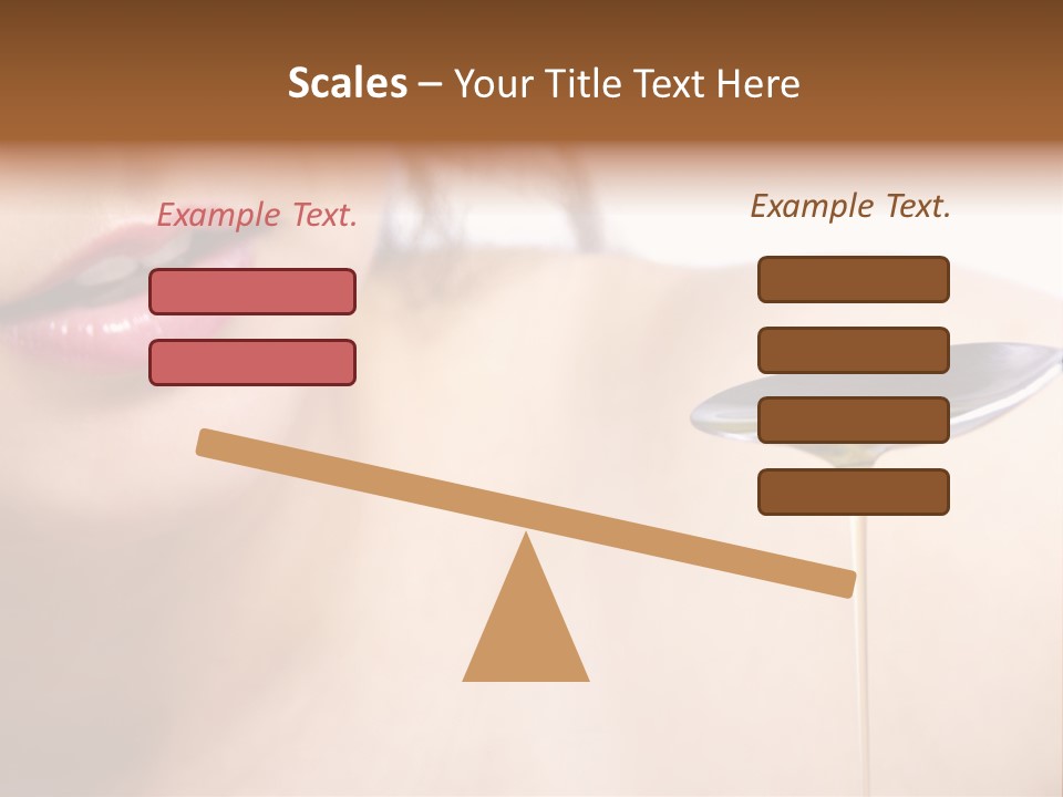 A Woman Is Holding A Spoon With Oil On It PowerPoint Template