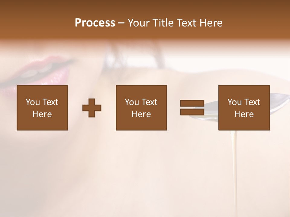 A Woman Is Holding A Spoon With Oil On It PowerPoint Template