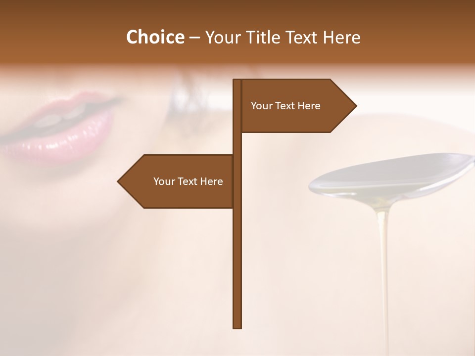 A Woman Is Holding A Spoon With Oil On It PowerPoint Template