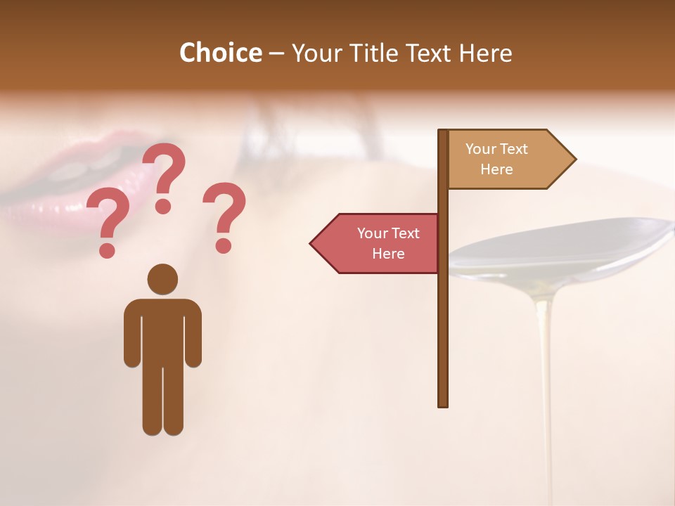 A Woman Is Holding A Spoon With Oil On It PowerPoint Template