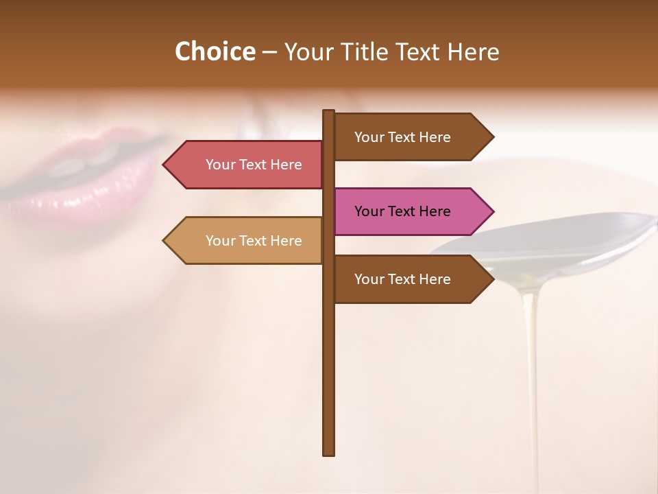 A Woman Is Holding A Spoon With Oil On It PowerPoint Template