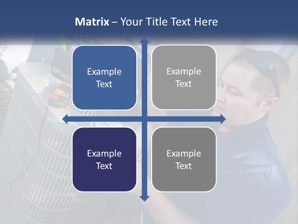 A Man Fixing An Air Conditioner With A Wrench PowerPoint Template