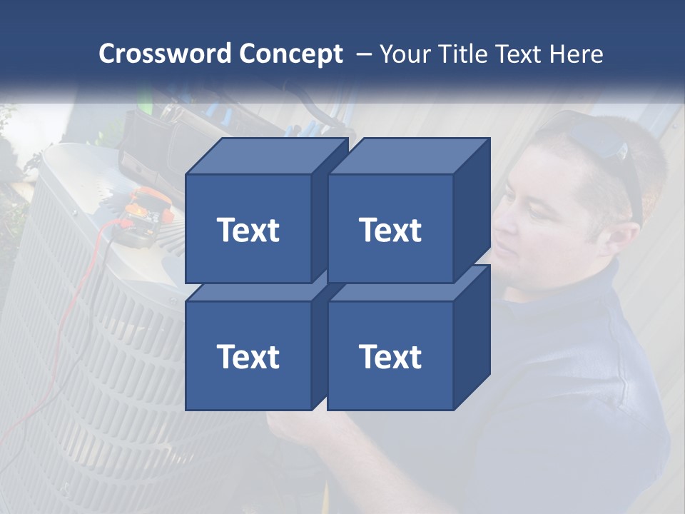 A Man Fixing An Air Conditioner With A Wrench PowerPoint Template