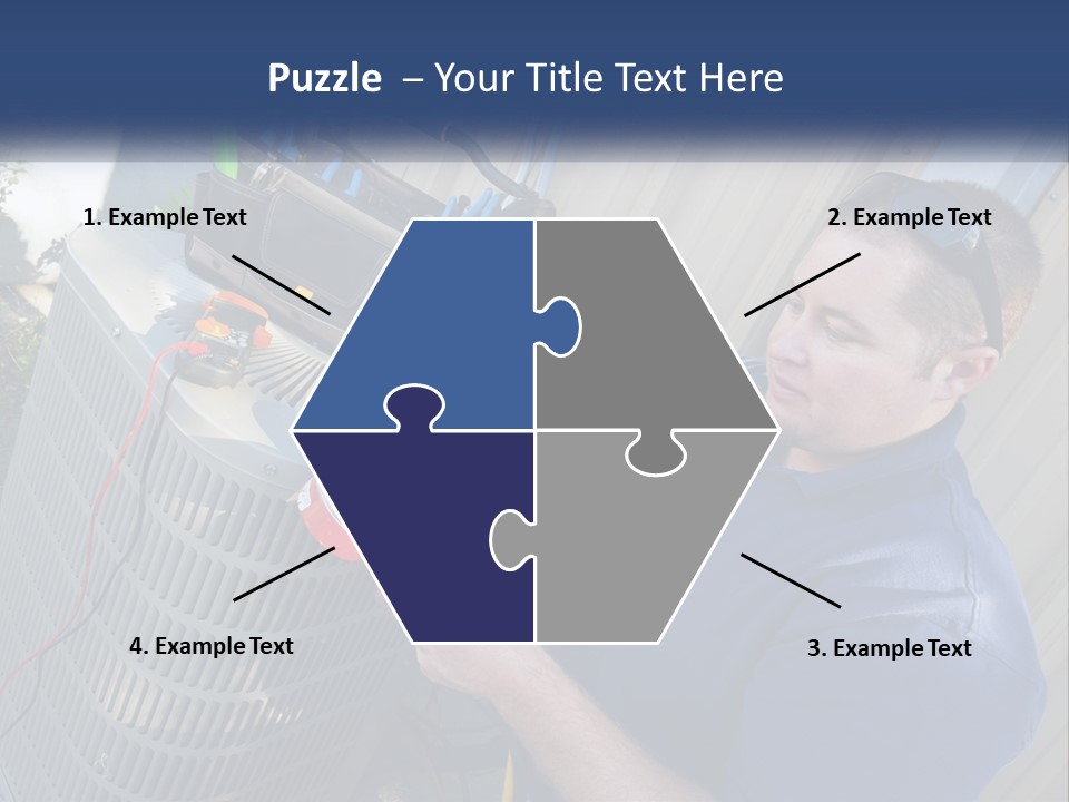 A Man Fixing An Air Conditioner With A Wrench PowerPoint Template