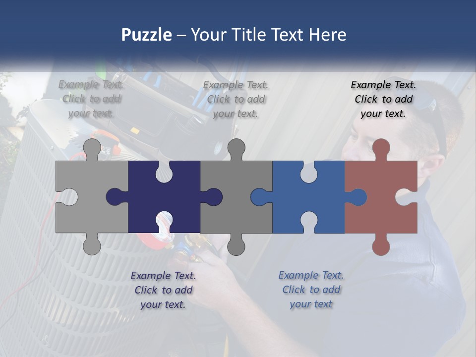 A Man Fixing An Air Conditioner With A Wrench PowerPoint Template