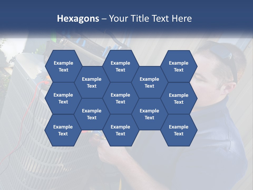 A Man Fixing An Air Conditioner With A Wrench PowerPoint Template