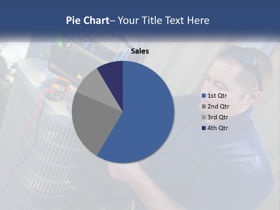 A Man Fixing An Air Conditioner With A Wrench PowerPoint Template