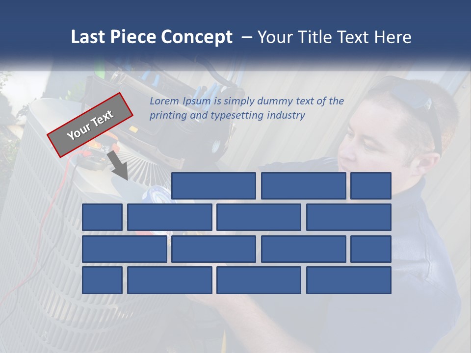 A Man Fixing An Air Conditioner With A Wrench PowerPoint Template