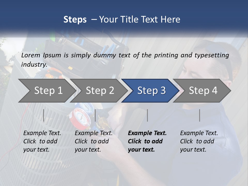 A Man Fixing An Air Conditioner With A Wrench PowerPoint Template