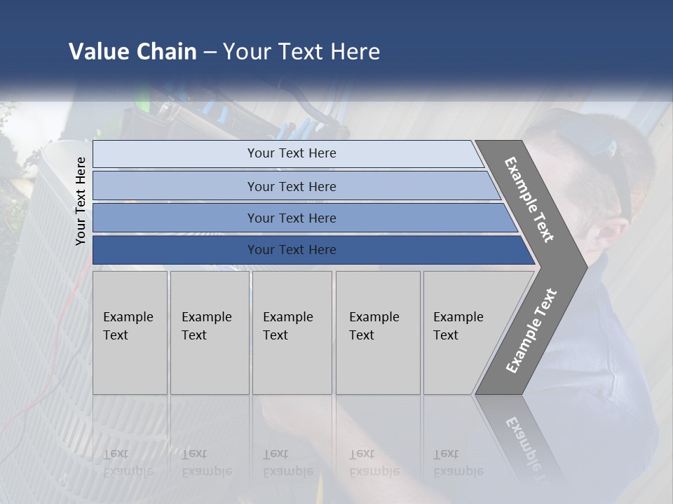 A Man Fixing An Air Conditioner With A Wrench PowerPoint Template