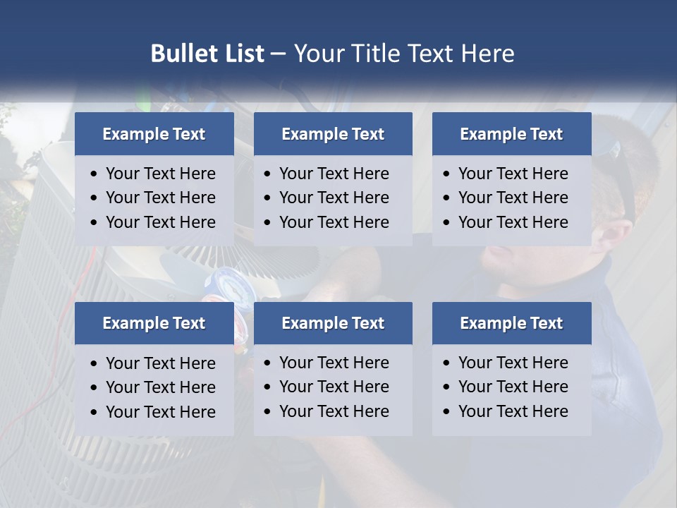 A Man Fixing An Air Conditioner With A Wrench PowerPoint Template