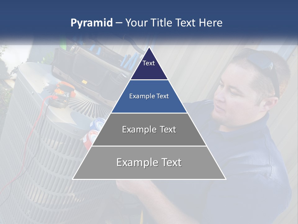 A Man Fixing An Air Conditioner With A Wrench PowerPoint Template