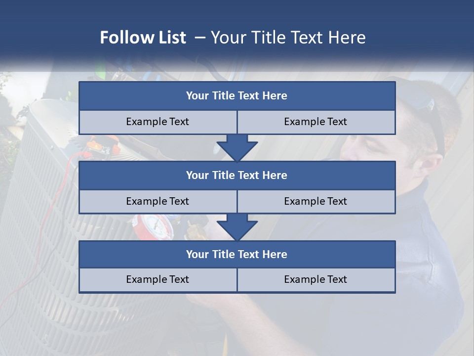 A Man Fixing An Air Conditioner With A Wrench PowerPoint Template